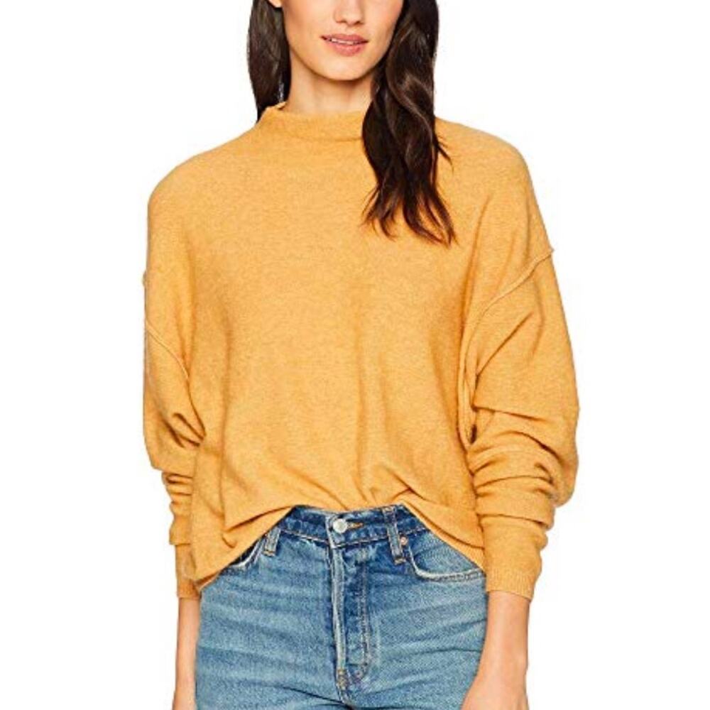 Free People Breakaway Mock Neck Pullover Sweater Desert Sand Small Dolman Sleeve - Picture 2 of 10